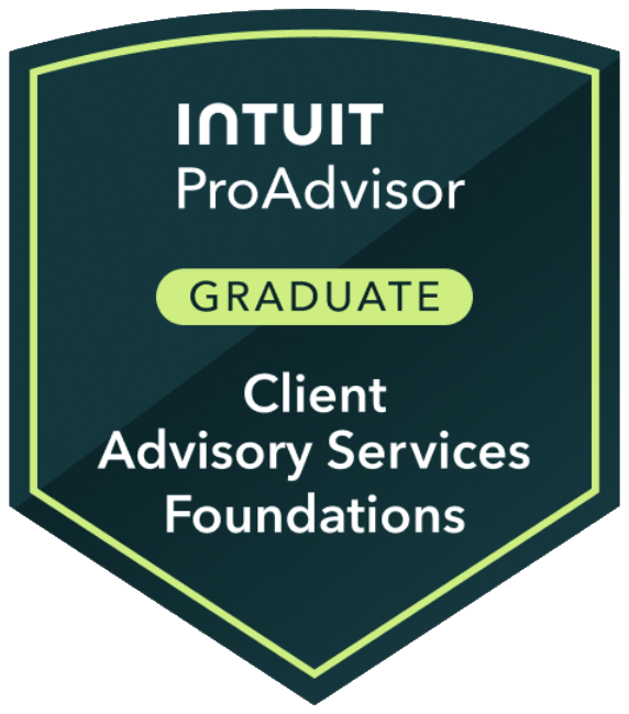 Intuit ProAdvisor Client Advisory Services Foundations graduate badge